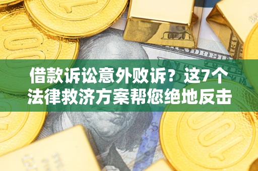 武汉借款诉讼意外败诉？这7个法律救济方案帮您绝地反击！