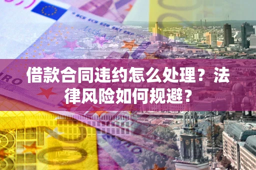 武汉借款合同违约怎么处理？法律风险如何规避？