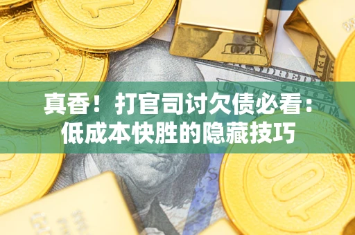 武汉真香！打官司讨欠债必看：低成本快胜的隐藏技巧