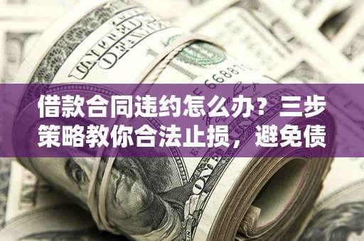 武汉借款合同违约怎么办？三步策略教你合法止损，避免债务危机升级
