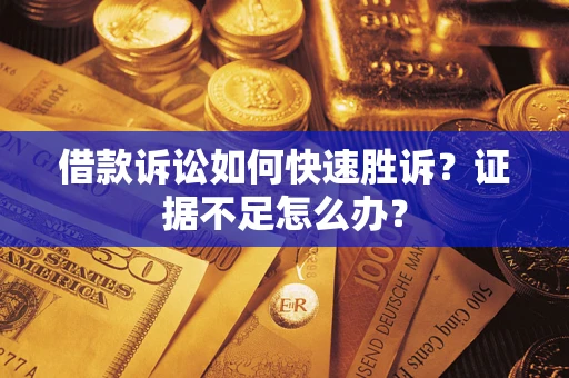 武汉借款诉讼如何快速胜诉？证据不足怎么办？